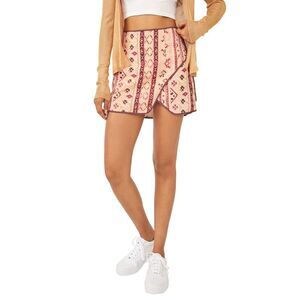 Free People Cleo Printed Wrap Skirt In Multi Combo 12